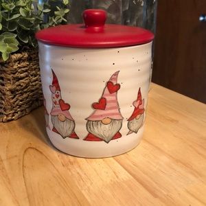 Brand new ceramic gnome canister